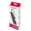 Axagon HUE-C1A 4x USB 5Gbps TRAVEL hub, USB-C maitinimo įvadas, 19 cm USB-A kabelis