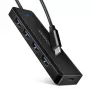 Axagon HUE-C1C 4x USB 5Gbps TRAVEL hub, USB-C maitinimo įvadas, 19 cm USB-C laidas