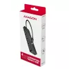 Axagon HUE-C1C 4x USB 5Gbps TRAVEL hub, USB-C maitinimo įvadas, 19 cm USB-C laidas