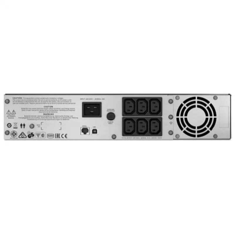 APC Smart-UPS C, Line Interactive, 2000VA, Rackmount 2U, 230V, 6x IEC C13 lizdai, USB ir Serial ryšys, AVR, grafinis LCD
