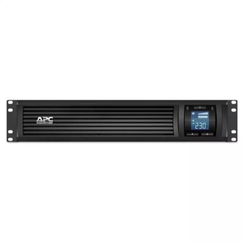 APC Smart-UPS C, Line Interactive, 2000VA, Rackmount 2U, 230V, 6x IEC C13 lizdai, USB ir Serial ryšys, AVR, grafinis LCD