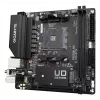 GIGABYTE A520I AC pagrindinė plokštė – palaiko AMD Ryzen 5000 serijos AM4 procesorius, 6 fazių skaitmeninis VRM, iki 5300MHz DDR4 (OC), 1xPCIe 3.0 M.2, WIFI, GbE LAN, USB 3.2 Gen1