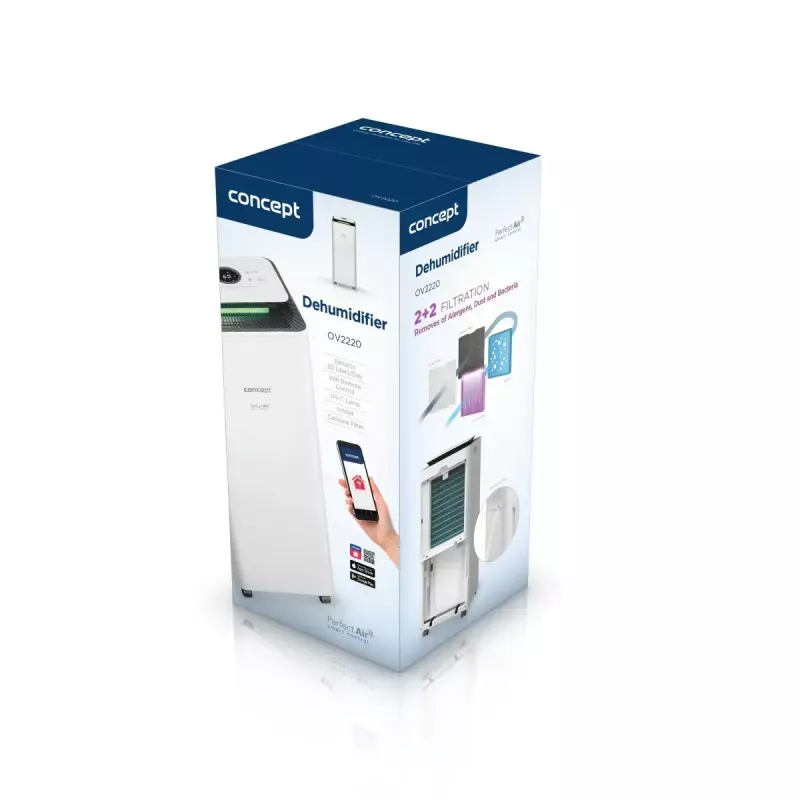 Oro sausintuvas Concept Solution OV2220 — 3,5 l bakelis, 2 greičiai, 320 W, 45 dB, baltas