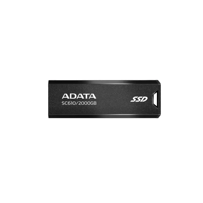 ADATA SC610 USB atmintinė 2 TB įmautė USB Type-A 3.2 Gen 2, 550 MB/s skaitymo, 500 MB/s rašymo, juoda