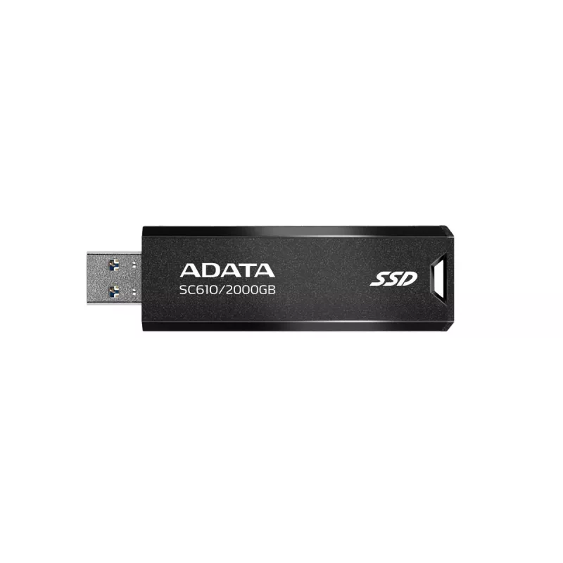 ADATA SC610 USB atmintinė 2 TB įmautė USB Type-A 3.2 Gen 2, 550 MB/s skaitymo, 500 MB/s rašymo, juoda