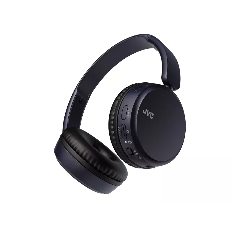 Belaidės ausinės ant galvos JVC HA-S36W-A-U — Bluetooth 5.2, 35 h veikimo laikas, įmontuotas mikrofonas, mėlyna