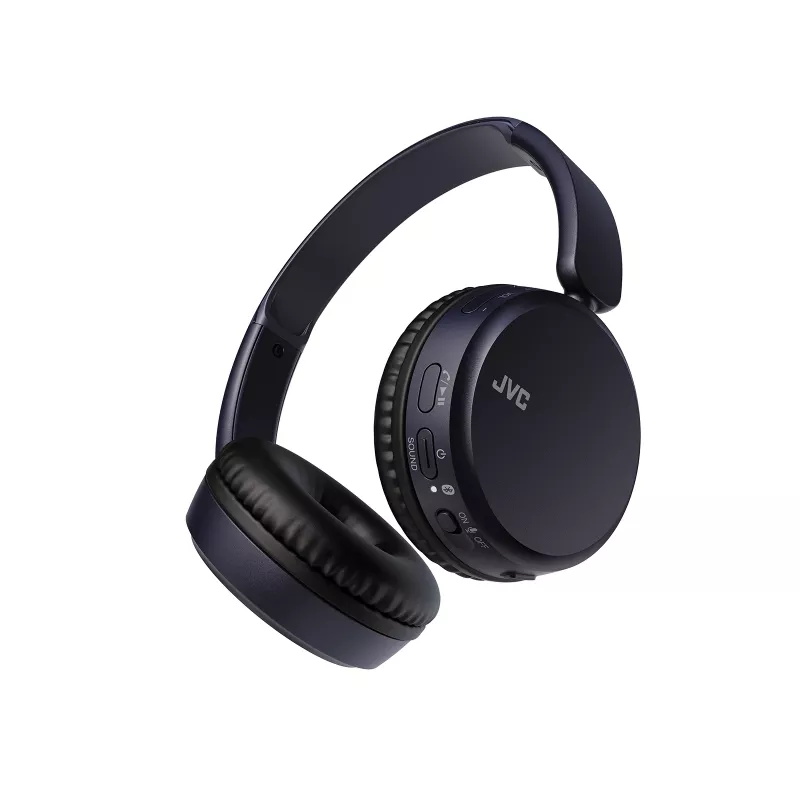 Belaidės ausinės ant galvos JVC HA-S36W-A-U — Bluetooth 5.2, 35 h veikimo laikas, įmontuotas mikrofonas, mėlyna