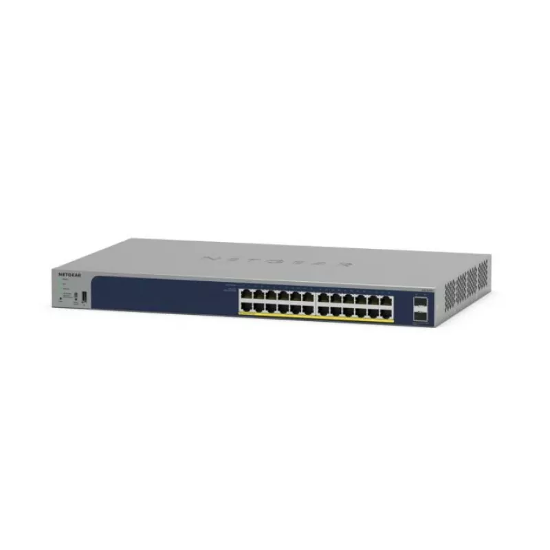 NETGEAR GS724TPv3 valdomas L2 Gigabit Ethernet (10/100/1000) maitinimas per Ethernet (PoE) pilkas