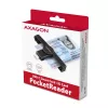 Axagon CRE-SMPC USB-C išmaniosios kortelės/ID kortelės kišeninis skaitytuvas išmaniųjų kortelių skaitytuvas Vidaus USB Type-C Juoda