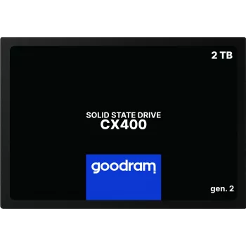 2,5 col. SATA III SSD GOODRAM CX400 2,05 TB (2048 GB) 3D NAND, skaitymas 550 MB/s, rašymas 500 MB/s, TBW 720, MTBF 2 000 000 val.