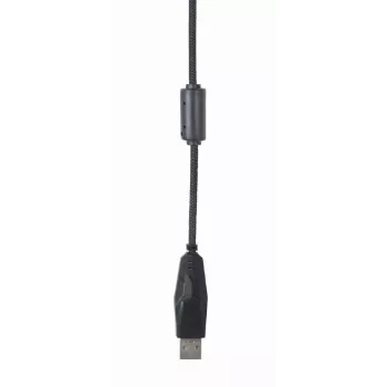 Laidinė USB žaidimų pelė GEMBIRD MUS-UL-02 — universali, 2400 DPI, 6 mygtukai, juoda