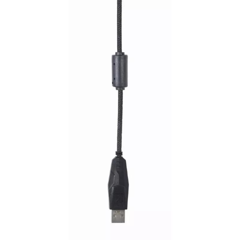 Laidinė USB žaidimų pelė GEMBIRD MUS-UL-02 — universali, 2400 DPI, 6 mygtukai, juoda