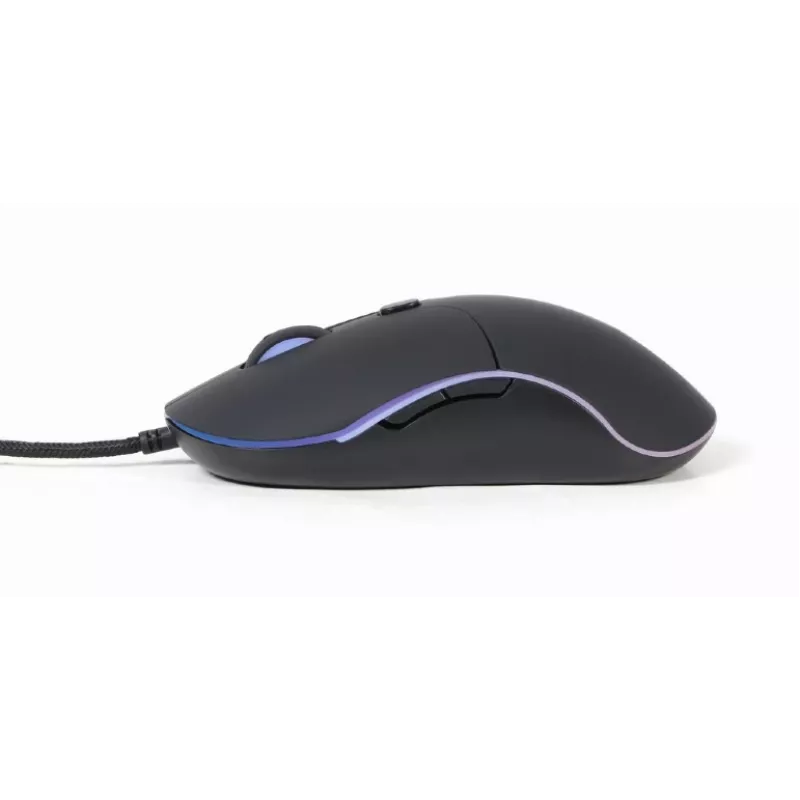 Laidinė USB žaidimų pelė GEMBIRD MUS-UL-02 — universali, 2400 DPI, 6 mygtukai, juoda