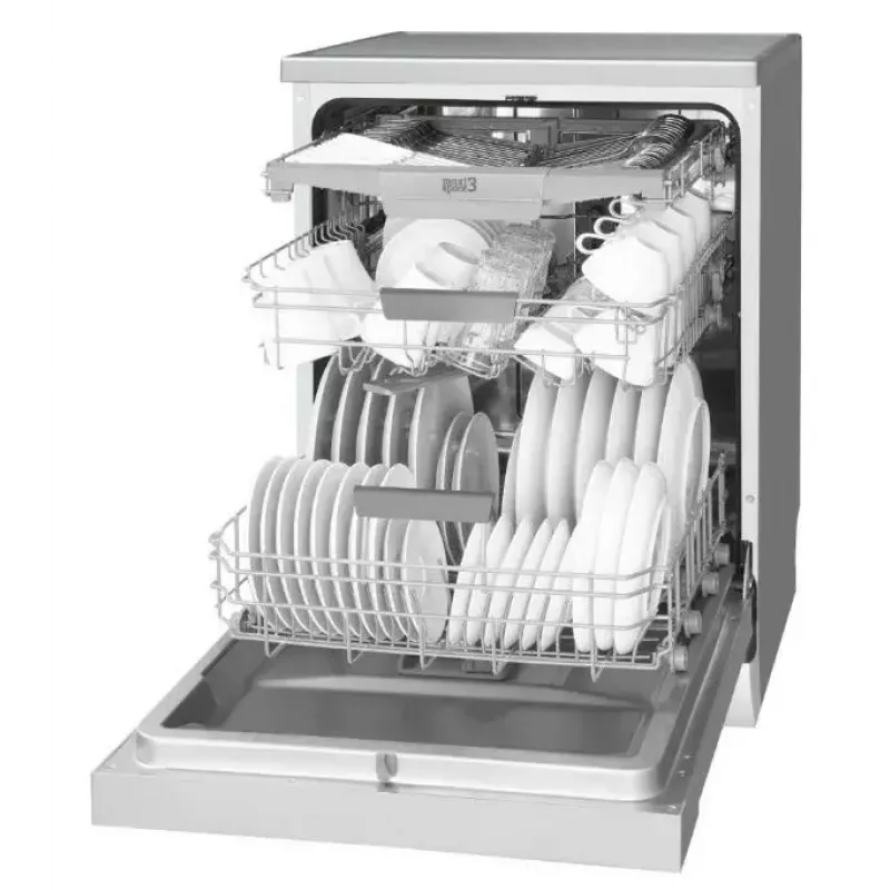 Laisvai pastatoma indaplovė AMICA DFM64C7EOQIH, 14 vietų, Inox, 47 dB, energijos klasė C