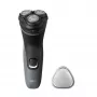 Philips Shaver 1000 Series S1142/00 Elektrinis skustuvas, Rotacinis skustuvas, Juoda, Pilka, PowerCut peiliukų sistema, SH30, 2 metai, Baterija