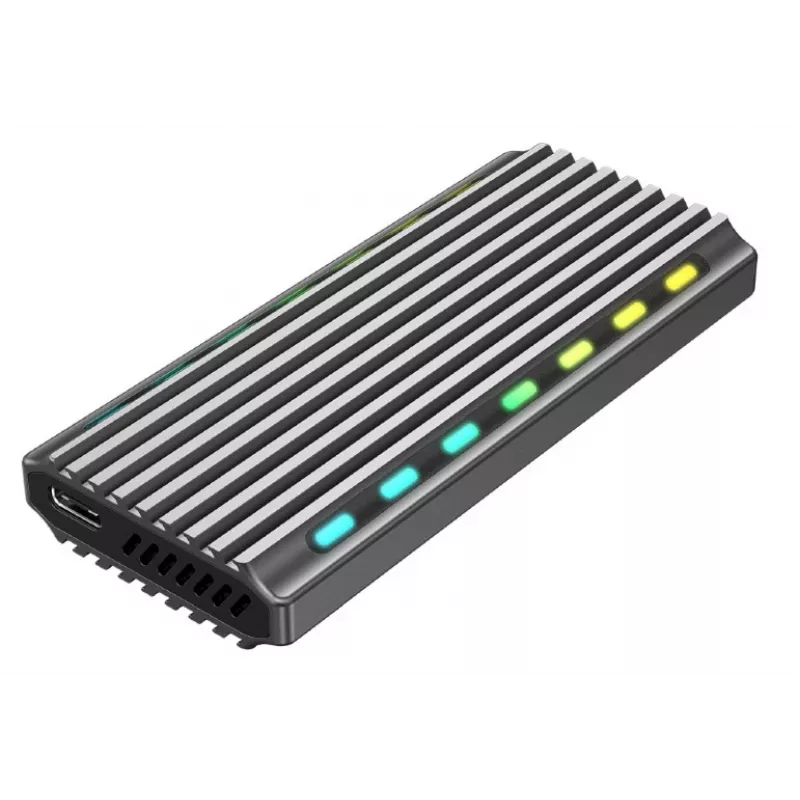 SSD korpusas GEMBIRD EE2280-U3C-03 Juodas vienam M.2 diskui, USB 3.2 Gen 2 (10 Gbit/s), USB Type-C, aliuminis