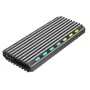 SSD korpusas GEMBIRD EE2280-U3C-03 Juodas vienam M.2 diskui, USB 3.2 Gen 2 (10 Gbit/s), USB Type-C, aliuminis