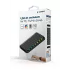 SSD korpusas GEMBIRD EE2280-U3C-03 Juodas vienam M.2 diskui, USB 3.2 Gen 2 (10 Gbit/s), USB Type-C, aliuminis