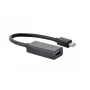 „Mini DisplayPort“ į HDMI laidas Gembird A-MDPM-HDMIF4K-01 0,15 m, 4K, juodas
