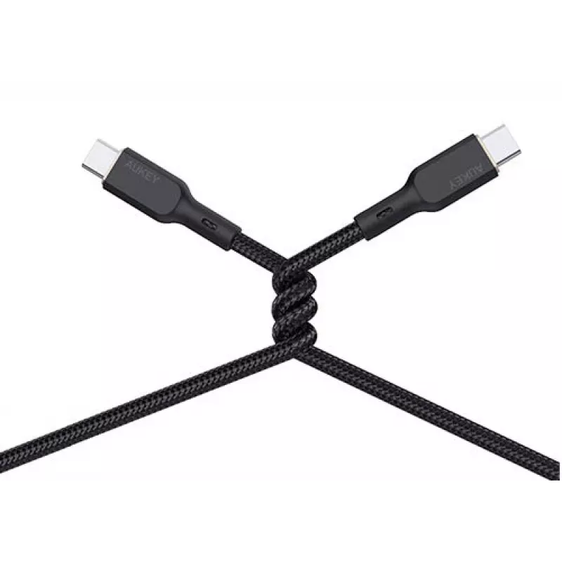 USB kabelis AUKEY CB-KCC102 1,8 m USB C juodas 0,48 Gbit/s