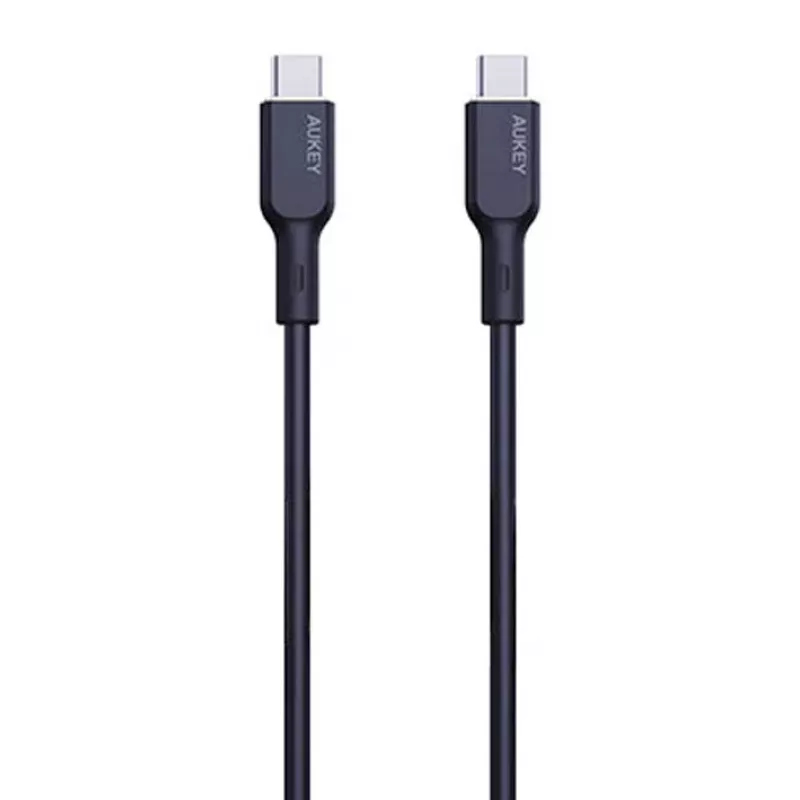 AUKEY USB įkrovimo laidas - 1x USB Type-C į 1x USB Type-C - PD 100W 5A - 1m Juodas (Silikonas)