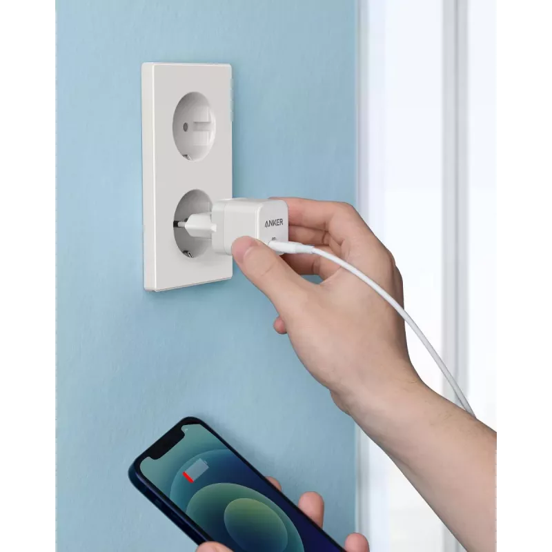 Įkroviklis Anker PowerPort III Universal White AC Greitas įkrovimas Patalpose