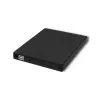 Išorinis DVD-RW optinis įrenginys Qoltec 51858, USB 2.0 ir eSATA, dėklo įkrovimas, juodas, 24x CD / 8x DVD