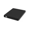 Išorinis DVD-RW optinis įrenginys Qoltec 51858, USB 2.0 ir eSATA, dėklo įkrovimas, juodas, 24x CD / 8x DVD