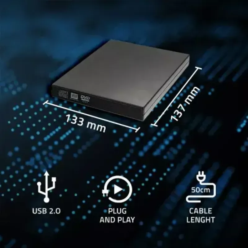 Išorinis DVD-RW optinis įrenginys Qoltec 51858, USB 2.0 ir eSATA, dėklo įkrovimas, juodas, 24x CD / 8x DVD