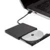 Išorinis DVD-RW optinis įrenginys Qoltec 51858, USB 2.0 ir eSATA, dėklo įkrovimas, juodas, 24x CD / 8x DVD