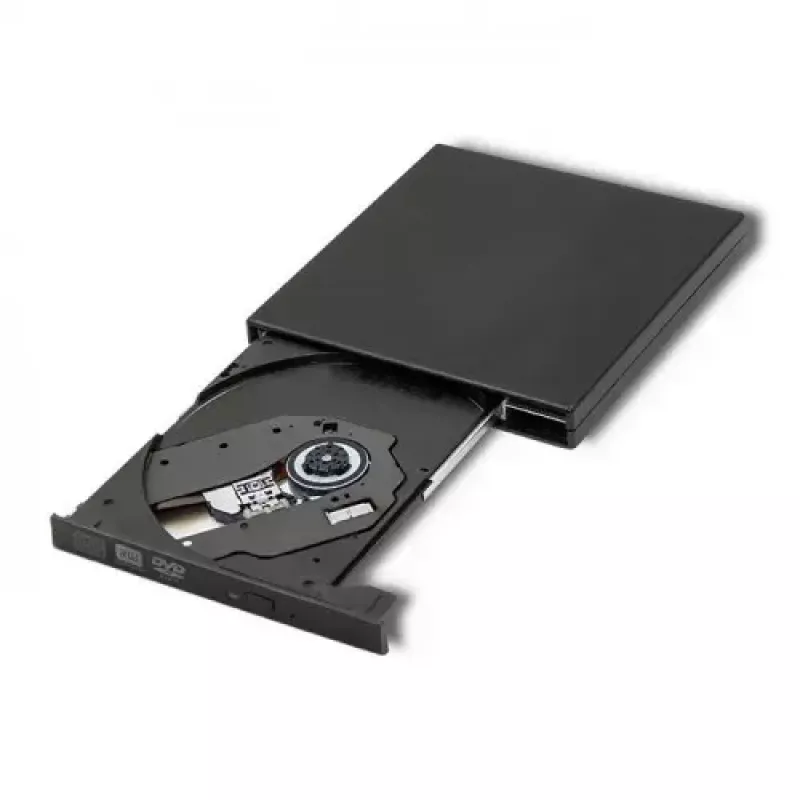 Išorinis DVD-RW optinis įrenginys Qoltec 51858, USB 2.0 ir eSATA, dėklo įkrovimas, juodas, 24x CD / 8x DVD
