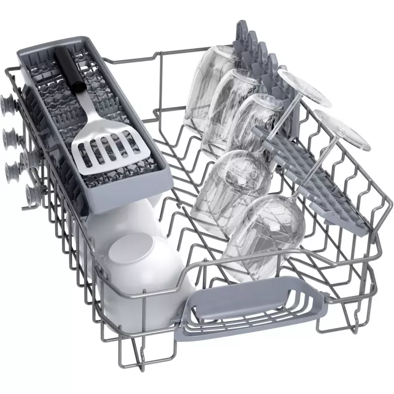 Bosch indaplovė SPS2HKW58E — Serie 2 plona 45 cm, 10 vietų, 46 dB, nerūdijančio plieno talpa