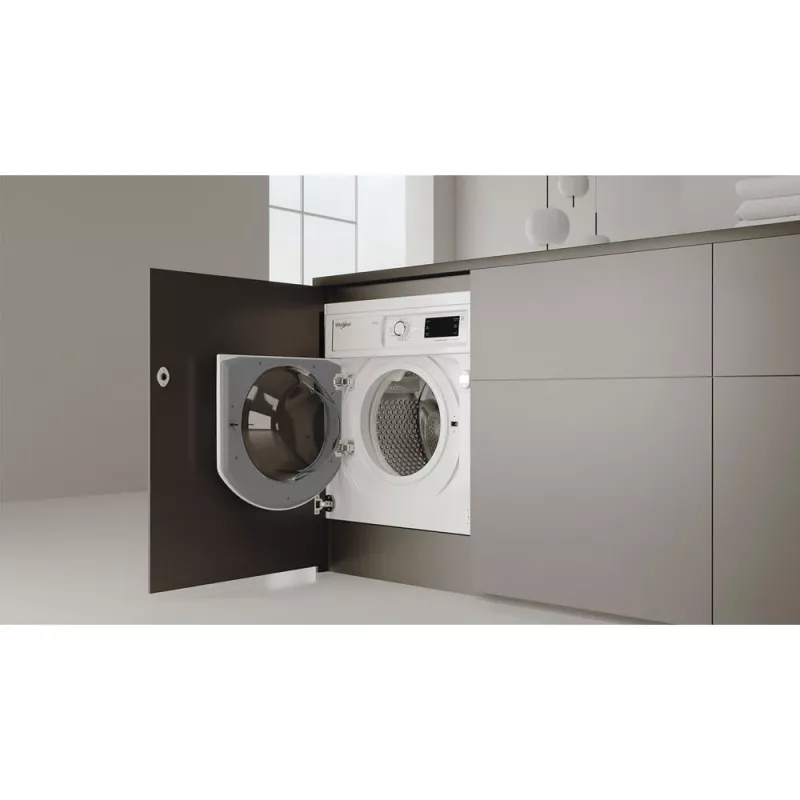 Whirlpool FreshCare BI WDWG 861485 EU skalbyklė-džiovyklė Įmontuojama Priekinio įkrovimo Balta