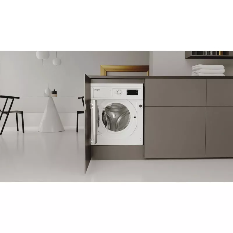 Whirlpool FreshCare BI WDWG 861485 EU skalbyklė-džiovyklė Įmontuojama Priekinio įkrovimo Balta