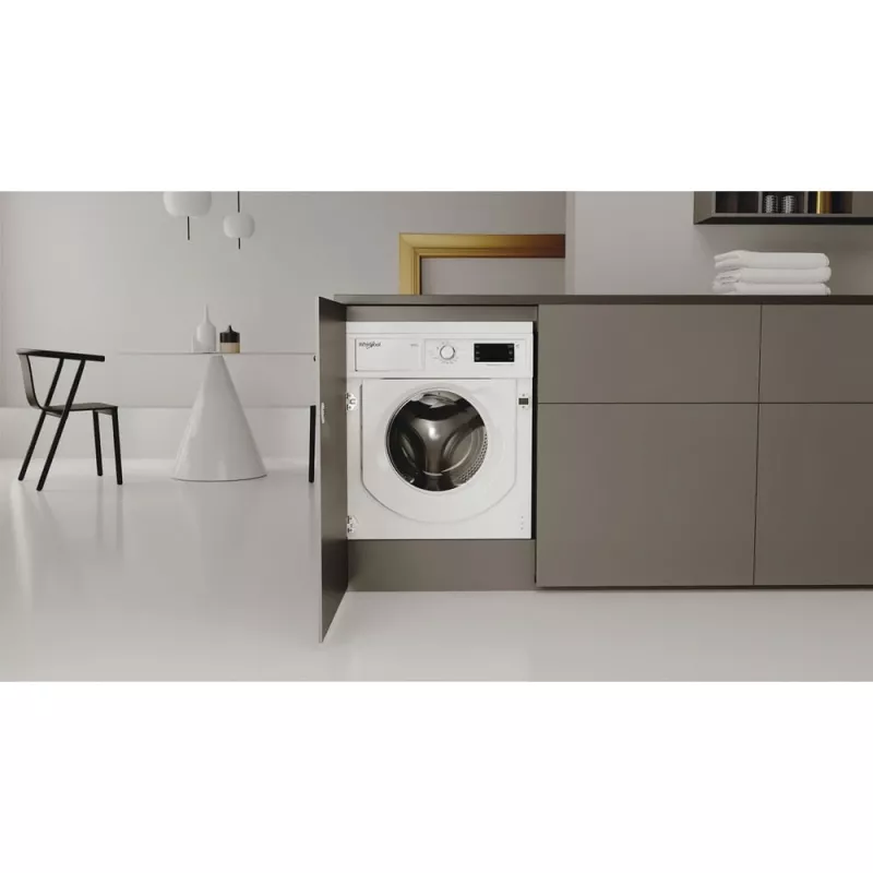 Whirlpool FreshCare BI WDWG 861485 EU skalbyklė-džiovyklė Įmontuojama Priekinio įkrovimo Balta