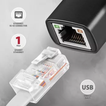 Axagon ADE-AR USB-A 3.2 Gen 1 - Gigabit Ethernet adapteris, Realtek 8153