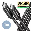 USB laidas Axagon BUCM4X-CM10AB USB4 Gen 3x2 1m Juodas