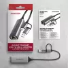Axagon ADE-TXCA USB-C + USB-A 3.2 Gen 1 – Gigabit Ethernet adapteris, Asix AX88179