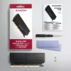 Axagon PCEM2-XS PCIe x16 - M.2 NVMe M-key lizdo adapteris su pasyviu aliuminio radiatoriumi