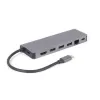 USB šakotuvas GEMBIRD A-CM-COMBO5-05 — USB 3.2 Gen 1 Type-C, 3x USB-A, HDMI, RJ-45, SD/microSD, 100 W PD