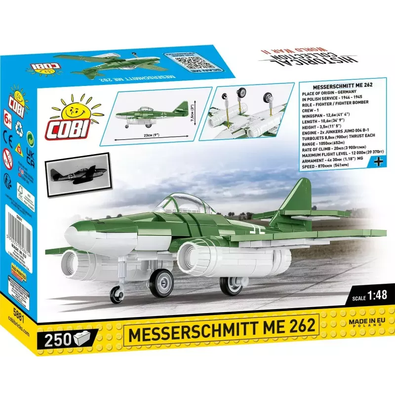 Cobi konstrukcinis žaislas Messerschmitt Me 262 modelio rinkinys 500 dalių