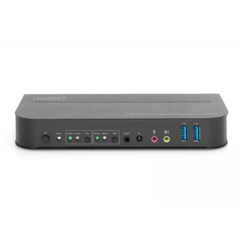 DIGITUS KVM jungiklis - 2x1 HDMI, HDMI išvestis, USB, 4Kx2K@60Hz