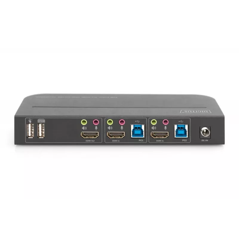 DIGITUS KVM jungiklis - 2x1 HDMI, HDMI išvestis, USB, 4Kx2K@60Hz
