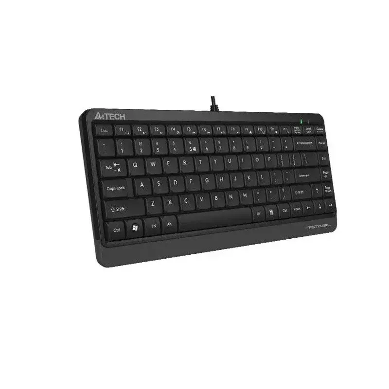 Laidinė USB klaviatūra A4Tech FStyler FK11 — kompaktiškas standartinis išdėstymas, angliška, 12 greitųjų klavišų, riešo atrama, 1,5 m laidas