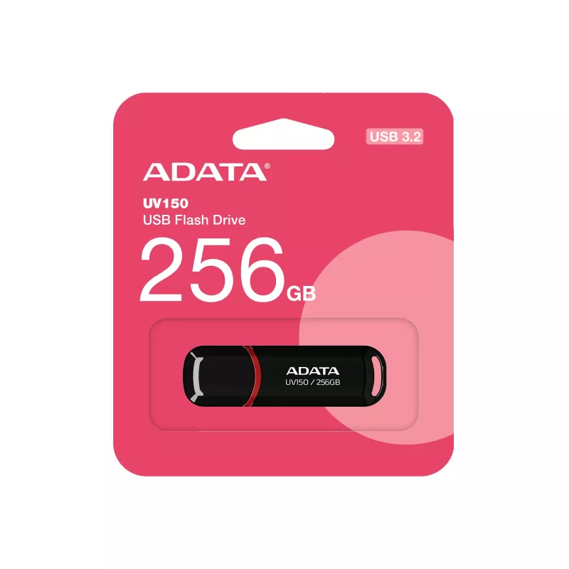ADATA UV150 USB atmintinė 256 GB USB Type-A 3.2 Gen 1 (3.1 Gen 1) Juoda