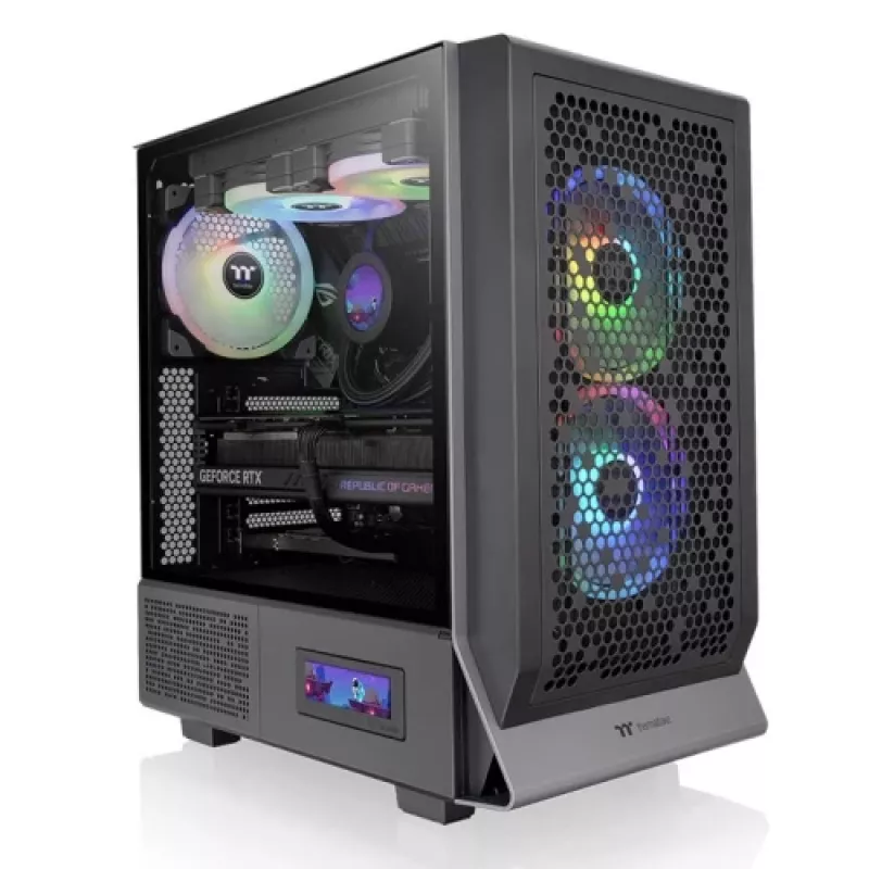 THERMALTAKE Ceres 300 TG ARGB vidutinio bokšto korpusas – juodas