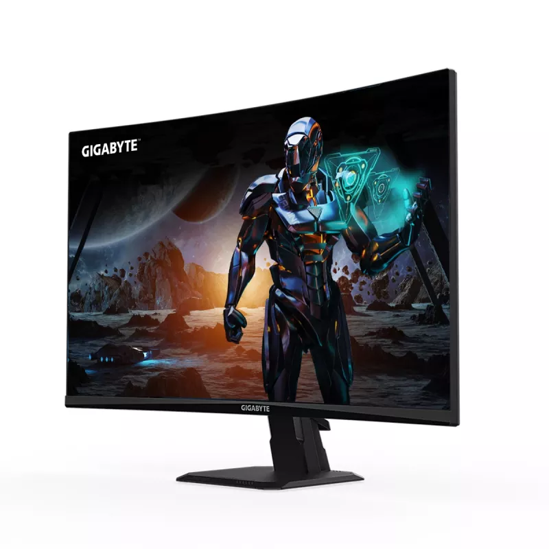 GIGABYTE GS27FC 27 colių FHD Lenktas Žaidimų Monitorius - 1920 x 1080, 180Hz, 1, 250 cd/m², FreeSync Premium, HDR Ready, HDMI 2.0, Displayport 1.4