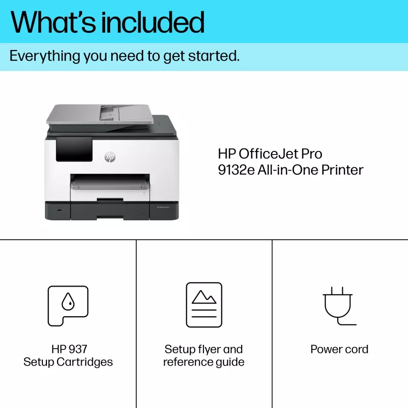 HP OfficeJet Pro 9132e belaidis daugiafunkcis spalvotas spausdintuvas, Instant Ink; dvipusis spausdinimas