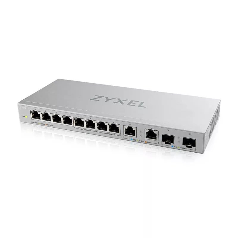 Zyxel XGS1010-12-ZZ0102F tinklo komutatorius Nevaldomas Gigabit Ethernet (10/100/1000) Pilkas