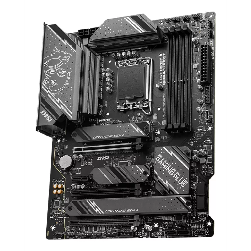 Pagrindinė plokštė MSI Z790 GAMING PLUS WIFI — Intel Z790, LGA 1700 ATX, DDR5, 4x M.2, 2,5 Gb LAN, Wi‑Fi 6, BT 5.3